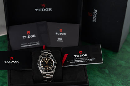 Tudor Black Bay 54 stainless steel watch, model 79000N, black dial, 2025, pre-owned luxury watch sold by The Watch Business Sydney