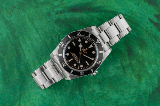 Tudor Black Bay 54 stainless steel watch, model 79000N, black dial, 2025, pre-owned luxury watch sold by The Watch Business Sydney