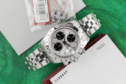 Tudor Prince Date Chronograph 79280 Silver Dial Stainless Steel 2002 Model