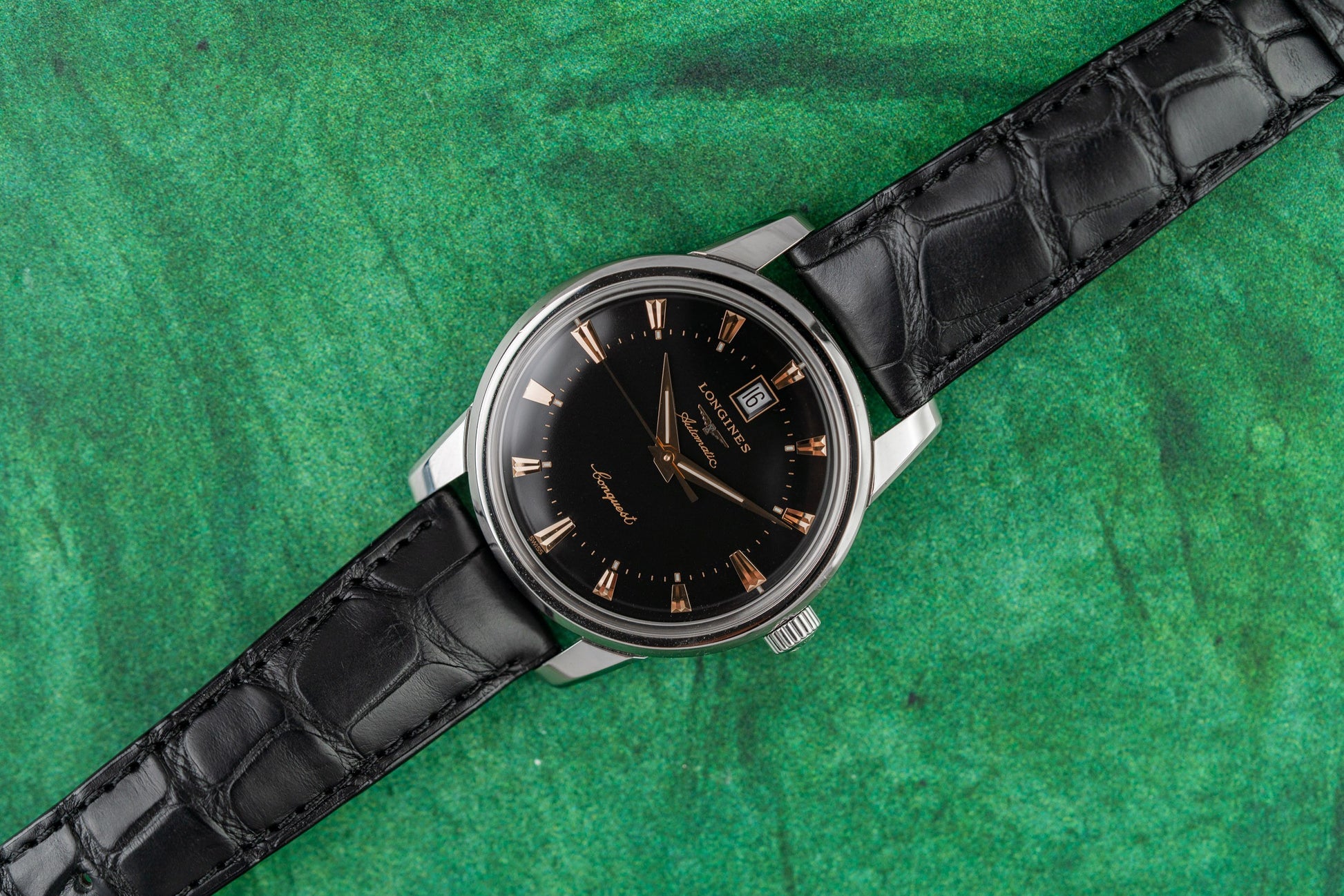Longines Conquest Heritage L1.645.4.524 Black - The Watch Business Sydney