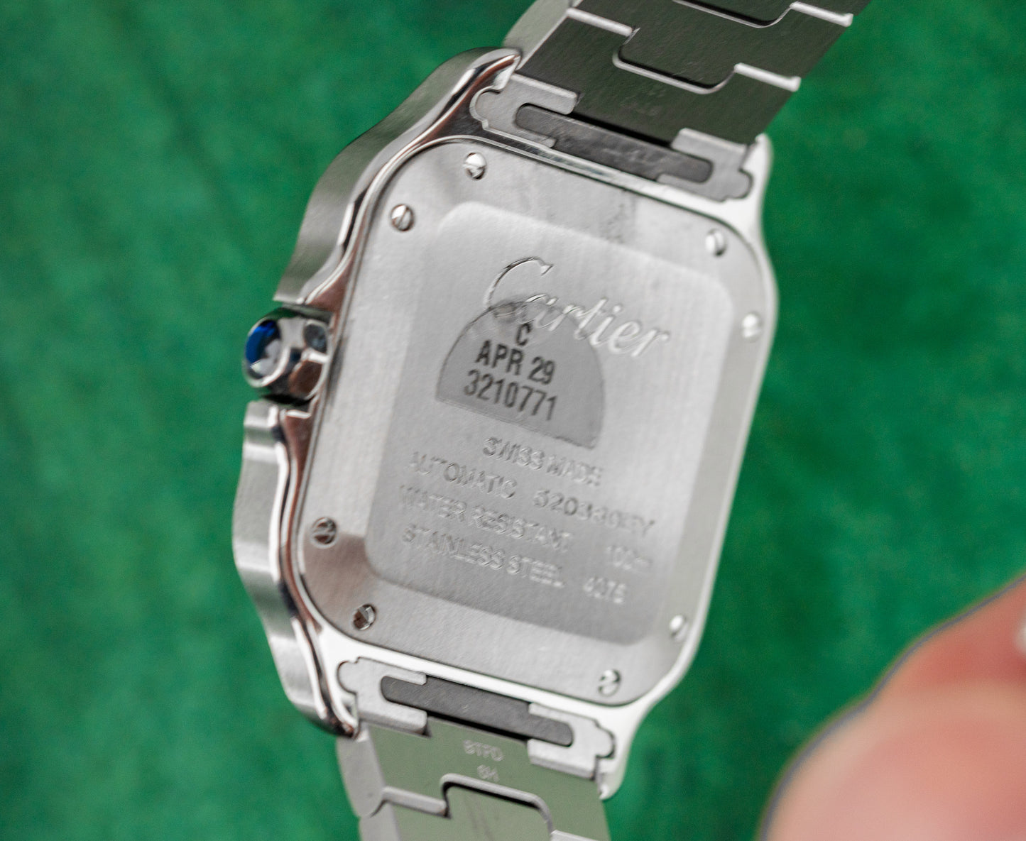 Cartier Santos De Cartier WSSA0029 Medium White Dial Stainless Steel QuickSwitch Bracelet - Sydney