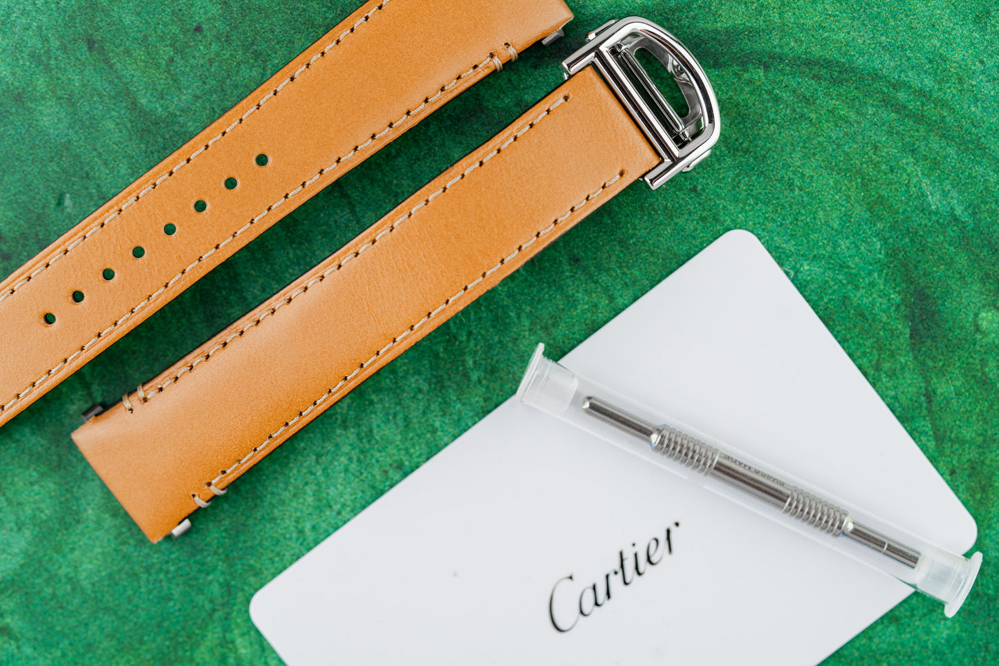 Cartier Santos De Cartier WSSA0029 Medium White Dial Brown Leather Strap - Sydney