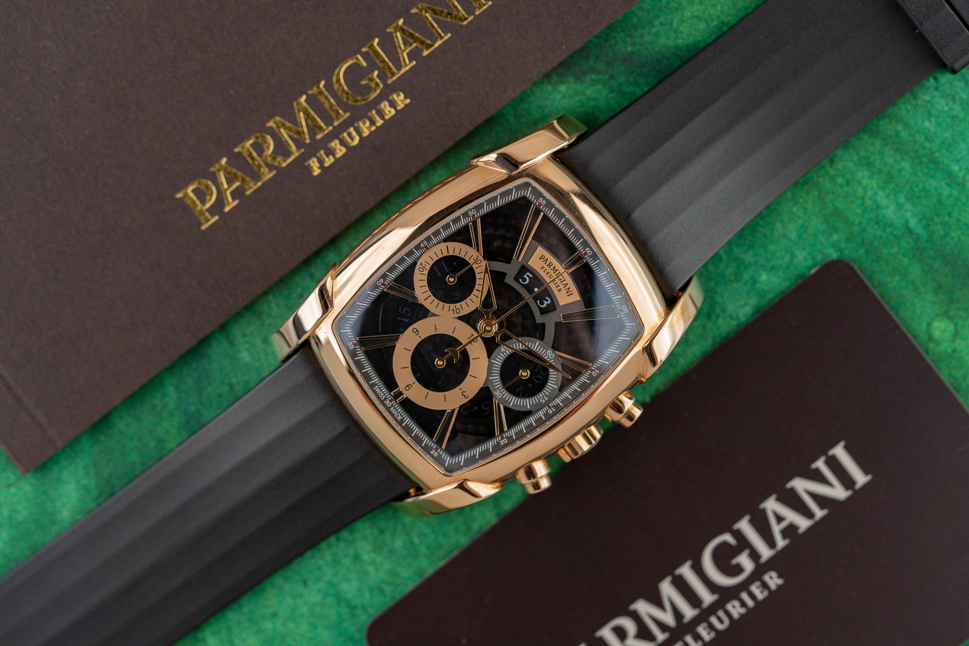 Parmigiani Fleurier Kalpagraphe PFC128-1003200-X0144 dial close-up - Pre-Owned Sydney