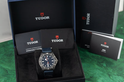 Tudor Pelagos FXD Alinghi M25707KN Blue Dial Full Set Box and Papers - The Watch Business Sydney