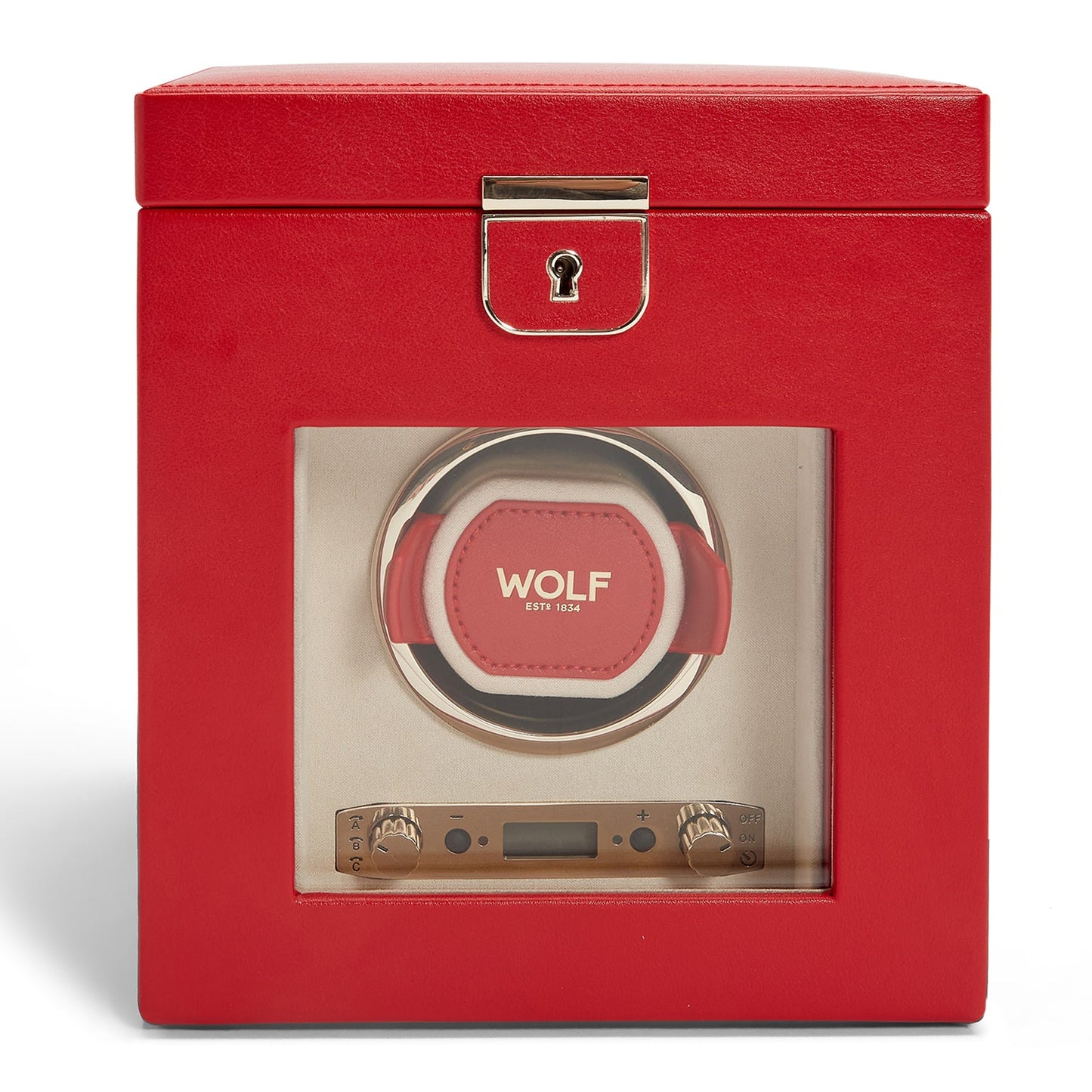 Wolf Palermo Single Watch Winder Red - The Watch Business