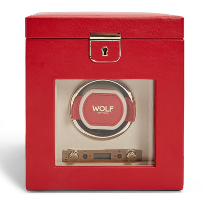 Wolf Palermo Single Watch Winder Red - The Watch Business