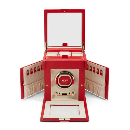 Wolf Palermo Single Watch Winder Red - The Watch Business