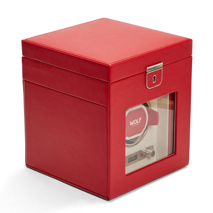 Wolf Palermo Single Watch Winder Red - The Watch Business