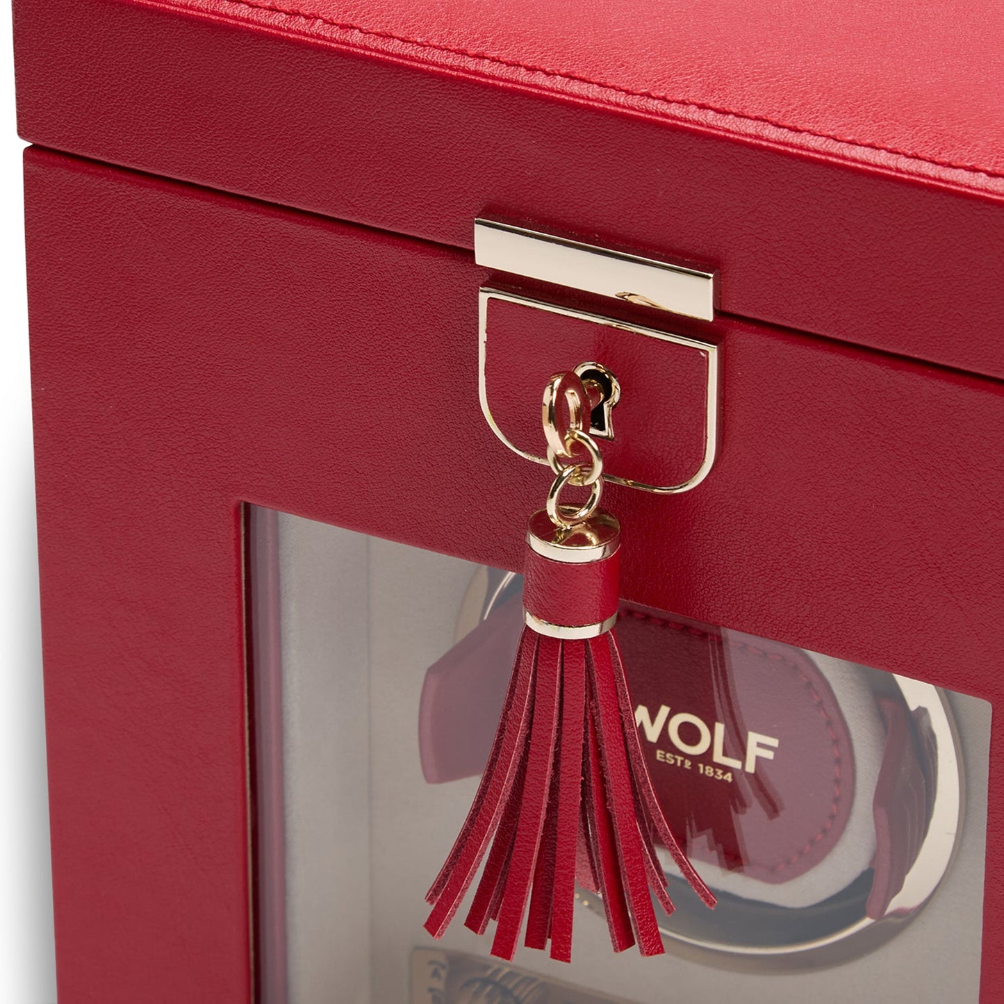 Wolf Palermo Single Watch Winder Red - The Watch Business