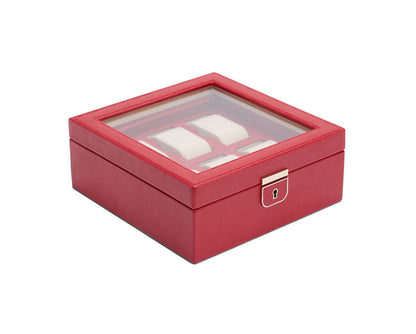 Wolf Palermo 6 Piece Watch Box Red - The Watch Business