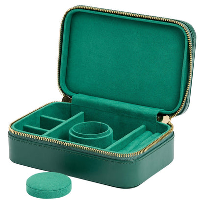 Wolf Sophia Travel Zip Case Forest Green - The Watch Business