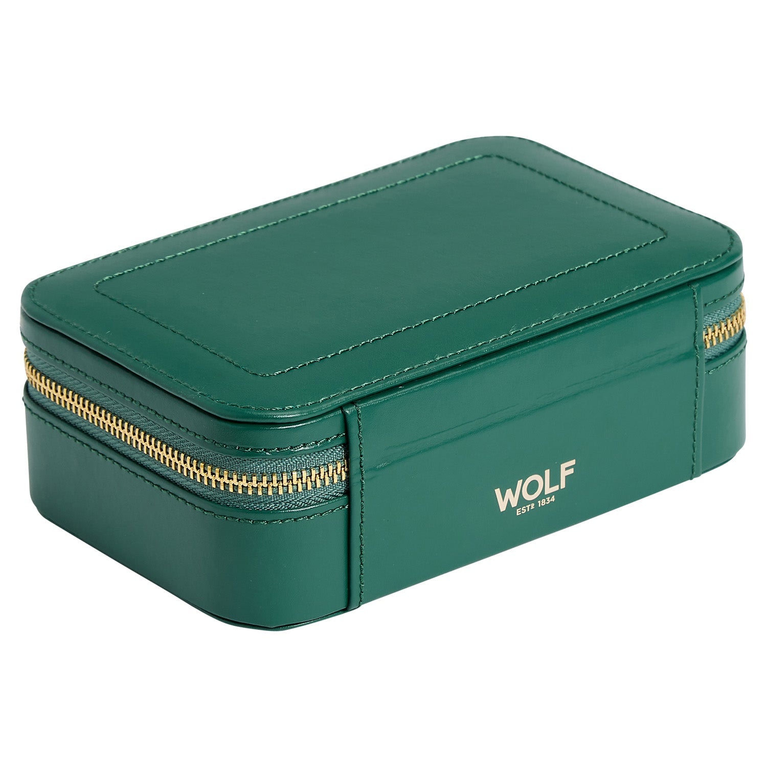 Wolf Sophia Travel Zip Case Forest Green - The Watch Business