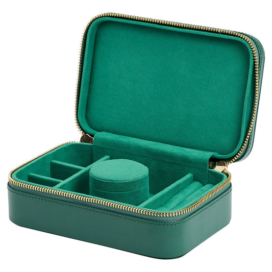 Wolf Sophia Travel Zip Case Forest Green - The Watch Business