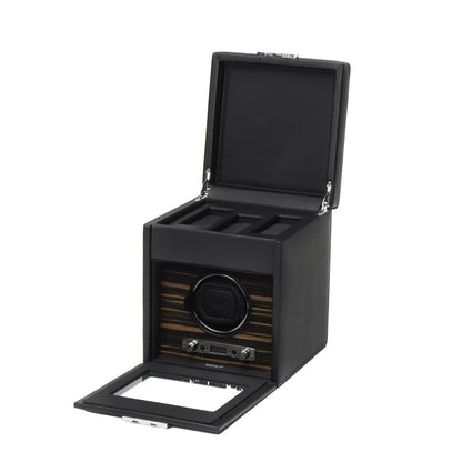 Wolf Roadster Single Winder with Storage Black - The Watch Business