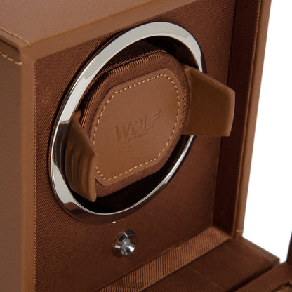 Wolf Cub Winder with Cover Cognac - The Watch Business