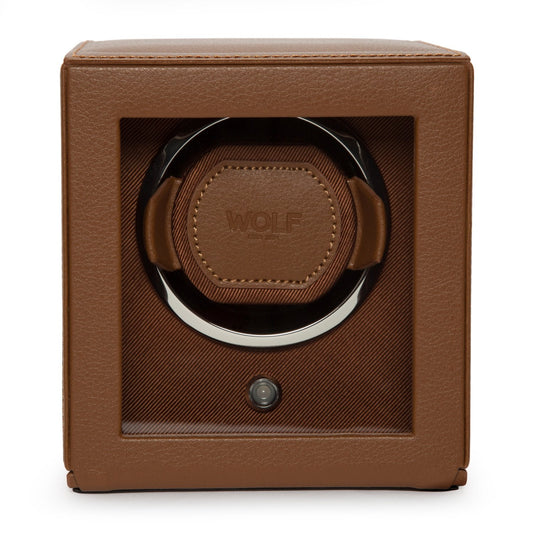 Wolf Cub Winder with Cover Cognac - The Watch Business