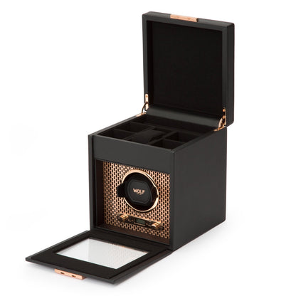 Wolf Axis Single Winder with Storage Copper Plated - The Watch Business