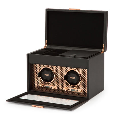 Wolf Axis Double Winder with Storage Copper Plated - The Watch Business