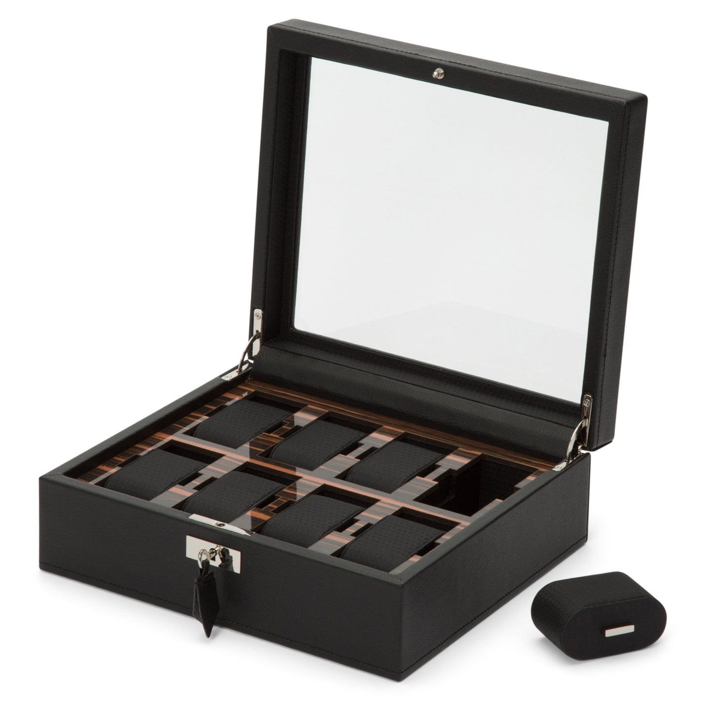 Wolf Roadster 8 Pc Watch Box Black - The Watch Business