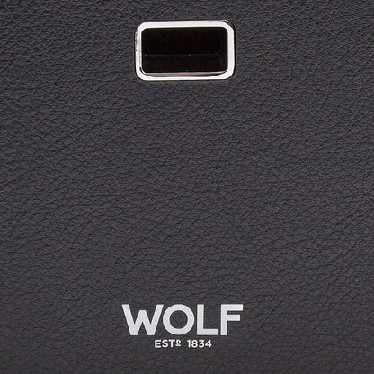 Wolf Roadster 10P Watch Box W/ Drawer Black - The Watch Business