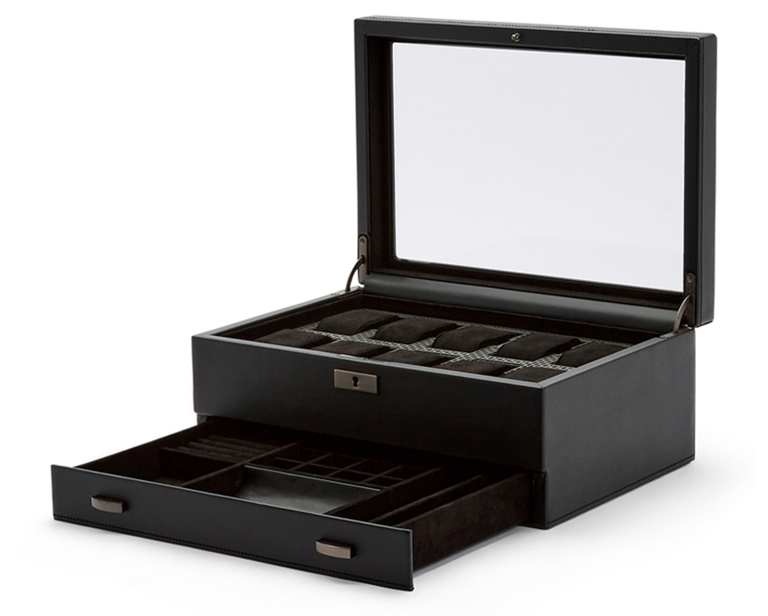 Wolf Axis 10 Piece Watch Box with Drawer - The Watch Business