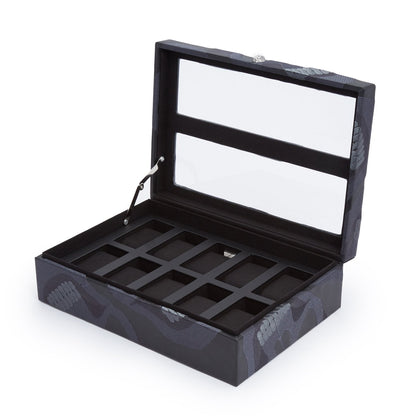 Wolf Memento Mori 10Pc Watch Box Black