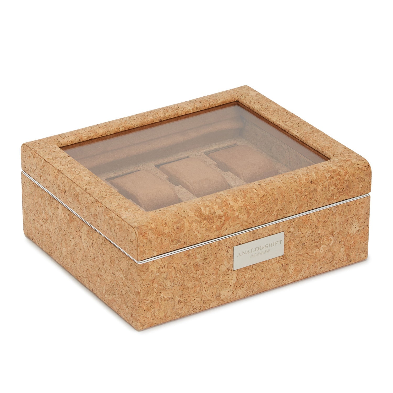 Wolf Analog Shift 8 Piece Watch Box Cork - The Watch Business