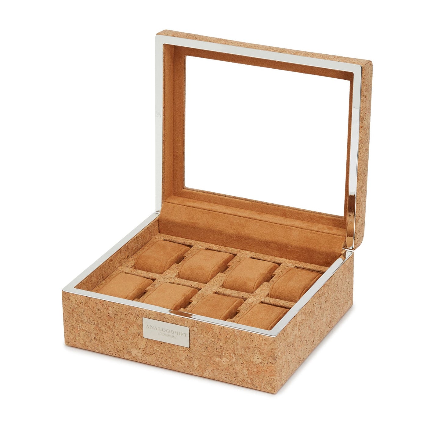 Wolf Analog Shift 8 Piece Watch Box Cork - The Watch Business