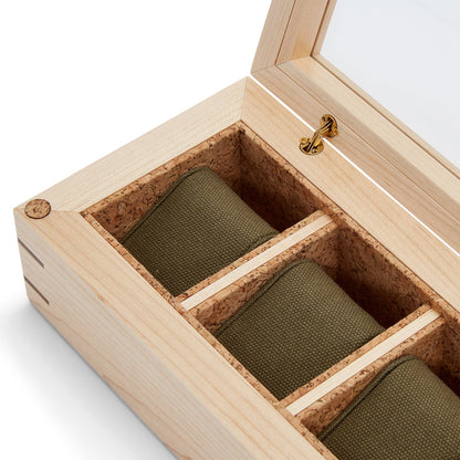 Wolf Analog Shift 5 Piece Watch Box Wood - The Watch Business