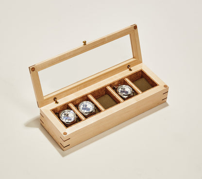 Wolf Analog Shift 5 Piece Watch Box Wood - The Watch Business