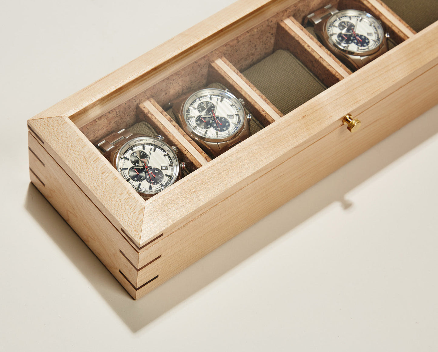 Wolf Analog Shift 5 Piece Watch Box Wood - The Watch Business