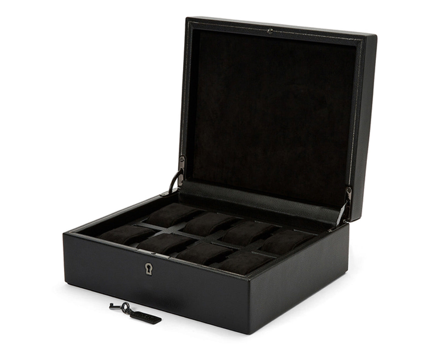 Wolf British Racing Green 8 Piece Watch Box Black - The Watch Business