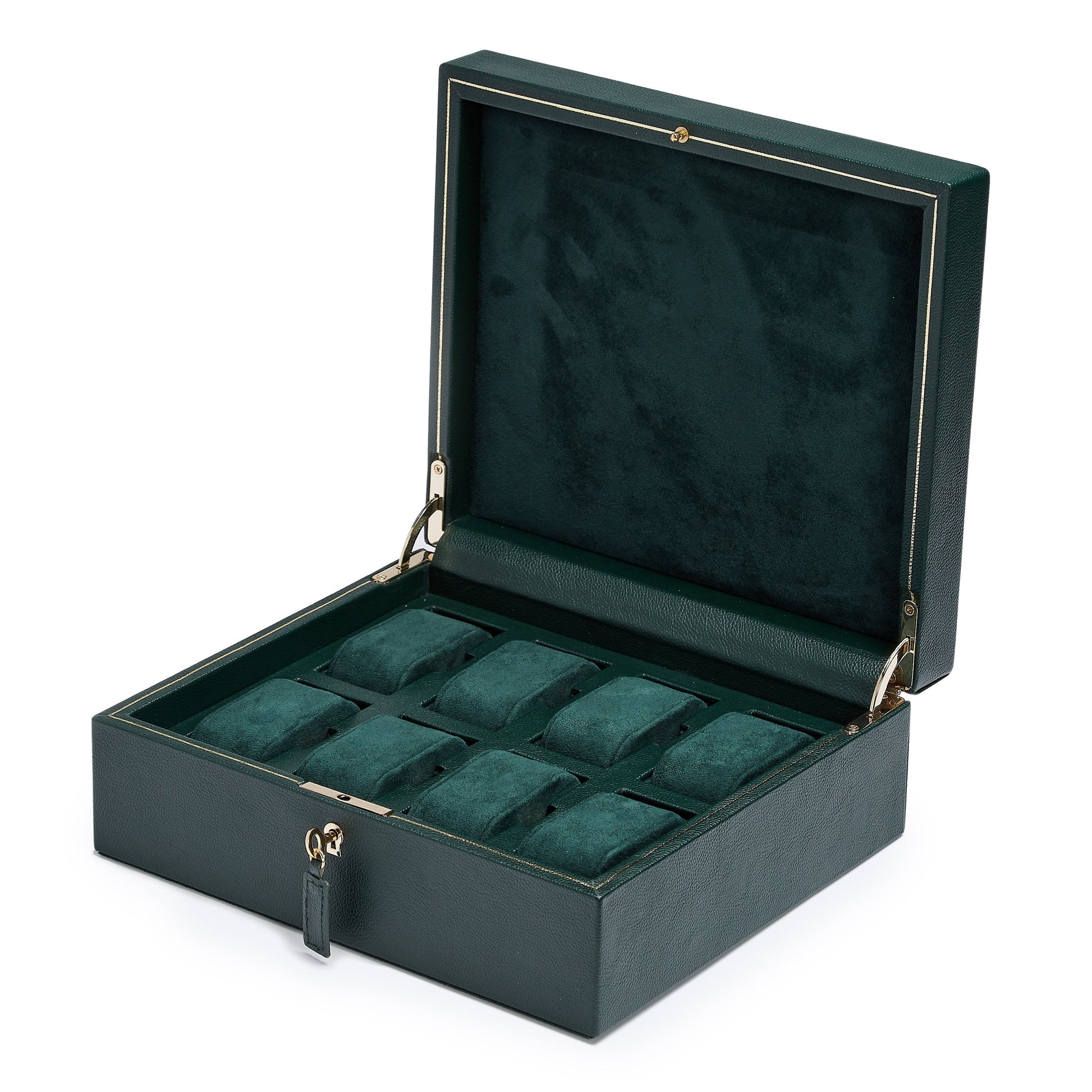 Wolf British Racing Green 8 Pc Watch Box - The Watch Business