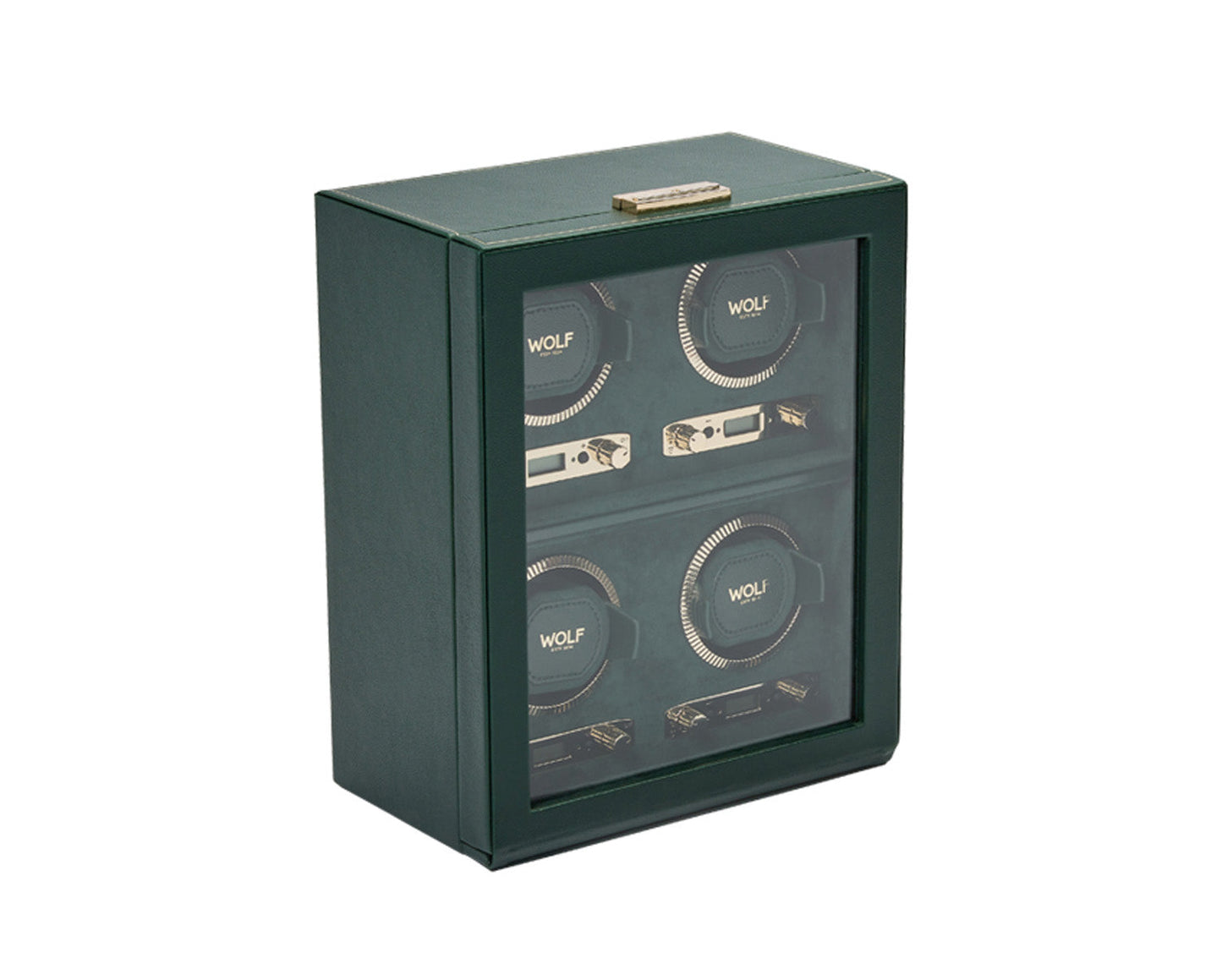 Wolf British Racing Green 4 Piece Watch Winder - The Watch Business