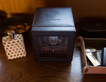 Wolf WM x WOLF Brown Single Watch Winder - The Watch Business